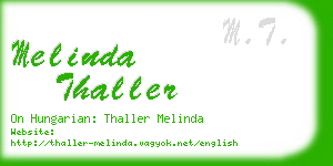 melinda thaller business card